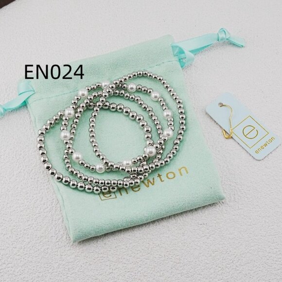 Enewton Platinum Bead & Pearl Bracelet Set - Picture 4 of 5
